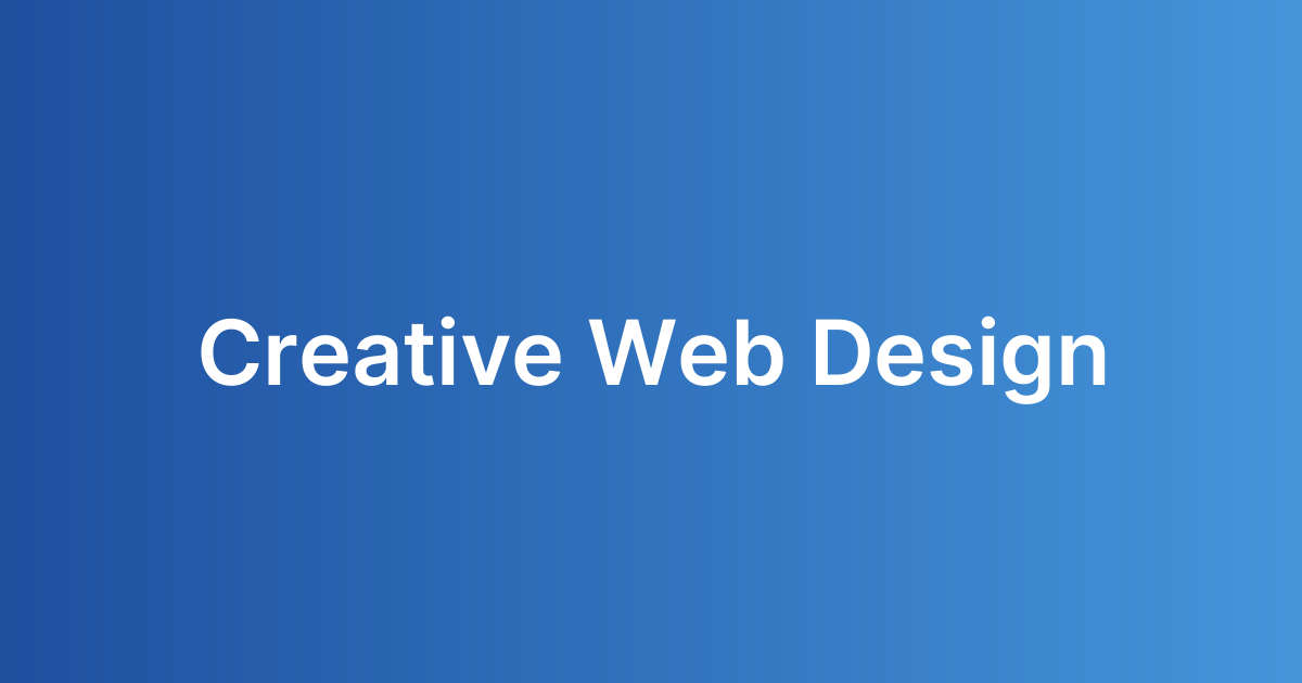 Creative Web Design